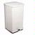 Detecto P-16 White Baked Epoxy Steel Step-On Can Waste Receptacle 16 Quart Capacity