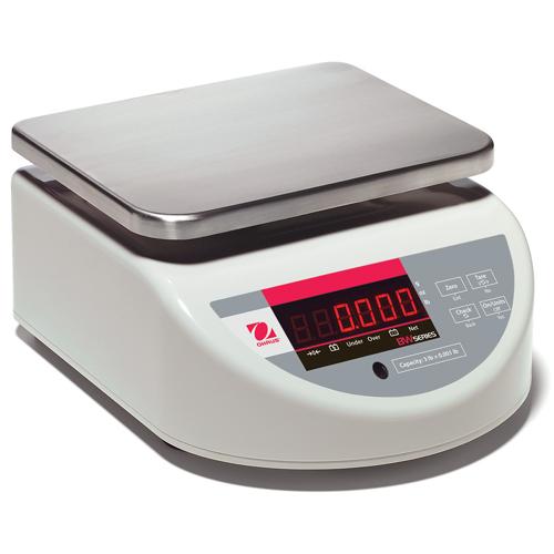 Ohaus BW3US Washdown Compact Bench Scale Legal for Trade, 6 lb x 0.002 lb