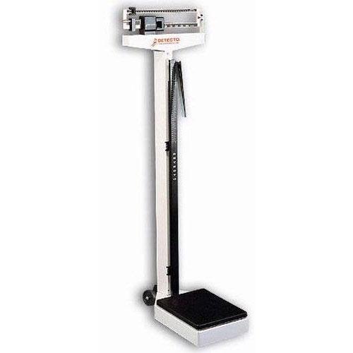 Detecto 2381 Mechanical Eye-Level Physician Scale 200 kg x 100 g With Wheels  and Height Rod  