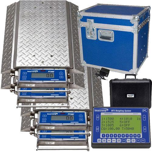 Intercomp PT300 DW, 100109-RFX 4 Scale (Double Wide) Wheel Load Scale System 80,000 x 10lb