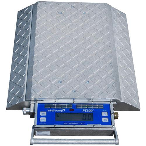 Intercomp 181508 - PT300DW  (Double Wide) Wheel Load Scales with Solar Panels, 20000 x 10 lb