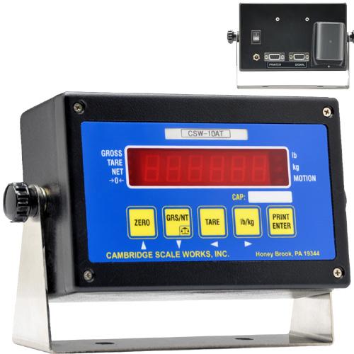 Cambridge CSW-10AT-B LED Digital Weight Indicator Legal for Trade - Battery Operated