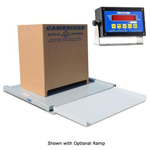 Cambridge 680UL48725K Model 680 Ultra-Lo Series 48 x 72 x 2 Floor Scale 5000 X 1 lb With CSW-10AT LED Digital Weight Indicator