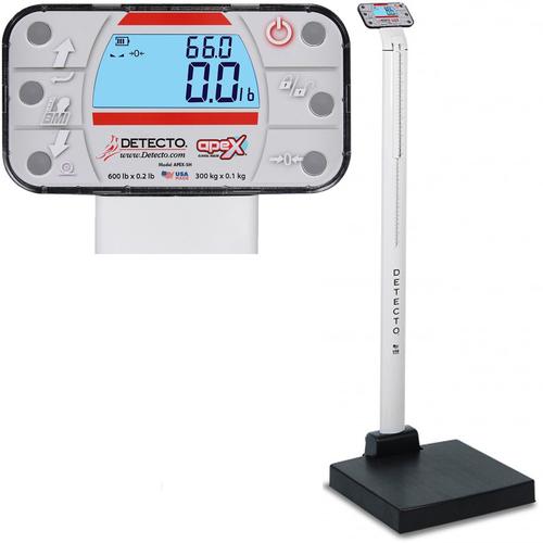 Detecto APEX-LXI-AC Physician Scale With Mechanical Height Rod AC adapter and Welch Allyn LXI 600 x 0.2 lb