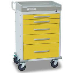 Detecto RC33669YEL Rescue Emergency Room Carts 5 Drawers (Yellow)