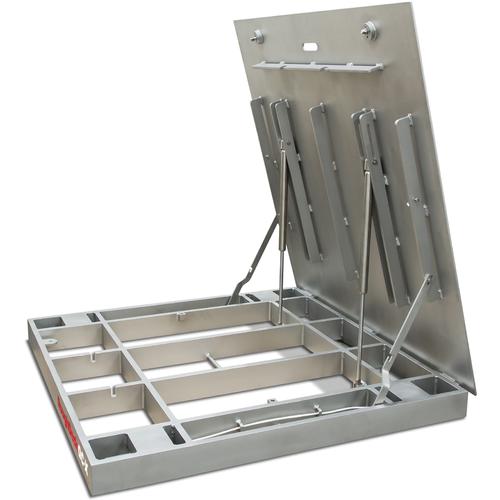 Rice Lake Roughdeck QC-X 175686 Stainless Steel Smooth Top Extreme Lift Floor Scale 4 x 4 ft - Base Only - 5000 lb
