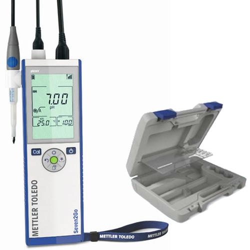 Mettler Toledo® S2-Food Seven2Go pH/mV Portable Meter with inLab Solids Go-ISM Sensor and Case