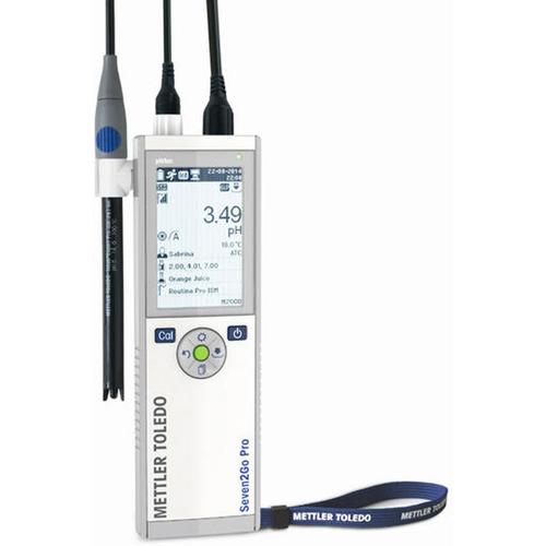 Mettler Toledo® S8-Standard Seven2Go Pro pH/mV/Ion/oC  Portable Meter with InLab Expert Go-ISM Sensor