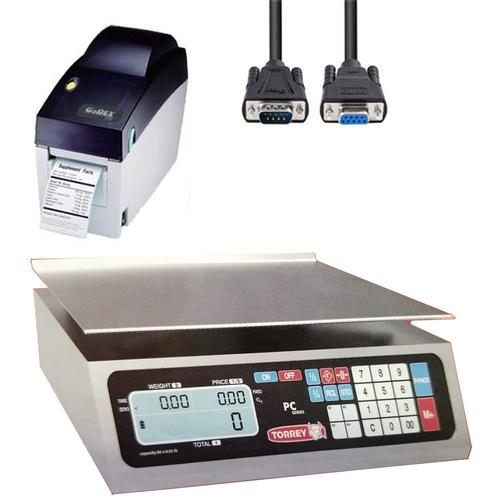 TorRey PC-40L-HS-PRINT Legal for Trade Price Computing Scale with Printer and Cable 40 x 0.01 lb