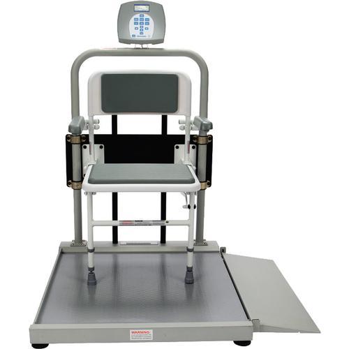 Health O Meter 2500CKL-BT Digital Wheelchair Scale with Fold Away Seat and Built-in Pelstar Wireless Technology 1000 lb x 0.2 lb