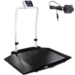 Rice Lake 350-10-3-AC Two Ramp Handrail Wheelchair Scale with AC ...