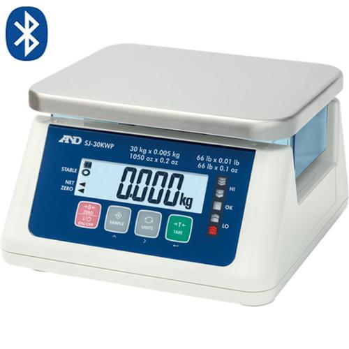 AND Weighing SJ-30KWP IP67 Checkweighing Scale with Bluetooth 30 kg x 1 g