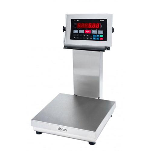 Doran 22025/12-C14 Legal for Trade Washdown Bench Scale with 12 x 12 Base and 14 inch Column 25 x 0.005 lb