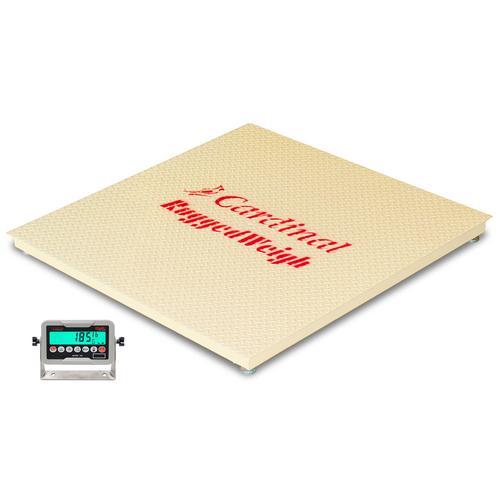 Detecto FH-533F-185-AC Floor Hugger Heavy-Duty 3 x 3 Floor Scales with AC Adapter 5000 x 1 lb