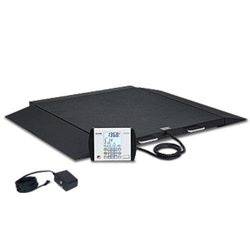 Detecto 6500-AC-W Portable Wheelchair Scale 32 in x 36 in with a AC Adapter - 1000 lb x 0.2 lb