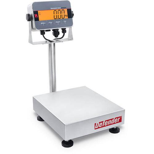 Ohaus i-D33XW15C1R6 (30685180) Defender 3000 12 x 14 in Washdown Bench Scale 30 lb x 0.005 lb - Legal for Trade 30 lb x 0.01 lb
