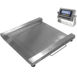 LP ScaleLP7622MSS-3636-2500 Legal for Trade Stainless Steel 3 x 3 Ft  LCD Portable Drum Scale 2500 x 0.5 lb