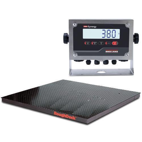 Rice Lake 380-66310 Roughdeck Floor Scale 5 ft x 5 ft Legal for Trade with 380 Indicator - 5000 x 1 lb