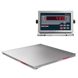 Rice Lake 480-18663 Stainless Steel Roughdeck Floor Scale 2.5 ft x 2.5 ft Legal for Trade with 480 Indicator - 2000 x 0.5 lb