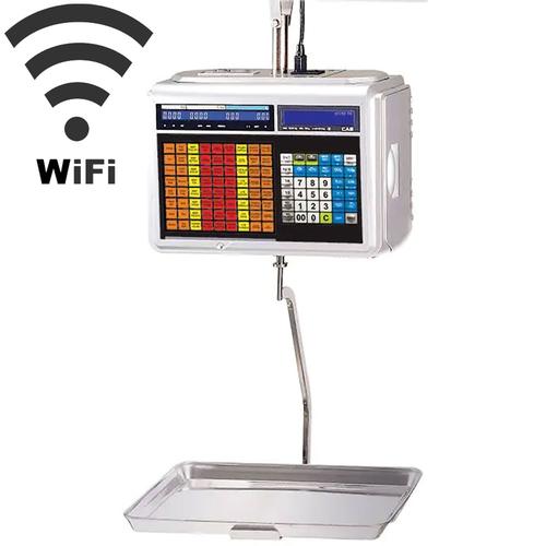 CAS CL5500H-60(W) Wireless  Hanging Legal for Trade Label Printing Scale 30 x 0.01 lbs and 60 x 0.02 lbs