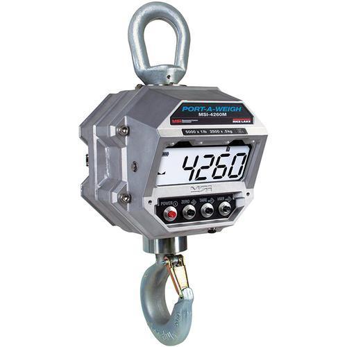 MSI 201954 MSI-4260M Port-A-Weigh LCD IP66 Legal for Trade Crane Scale with Rechargeable Battery 5000 x 1 lb