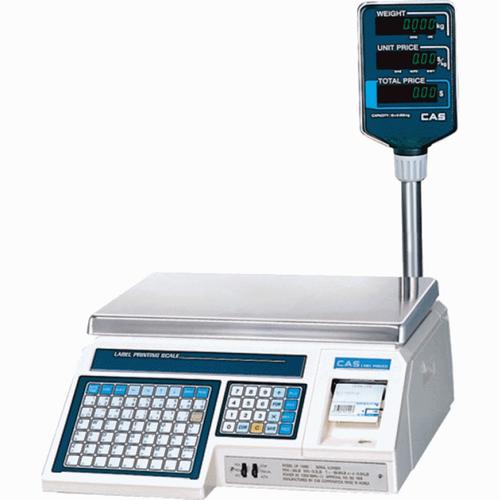CAS LP-1000NP Label Printing Scale with Pole Legal for Trade, 30 x 0.01 lb