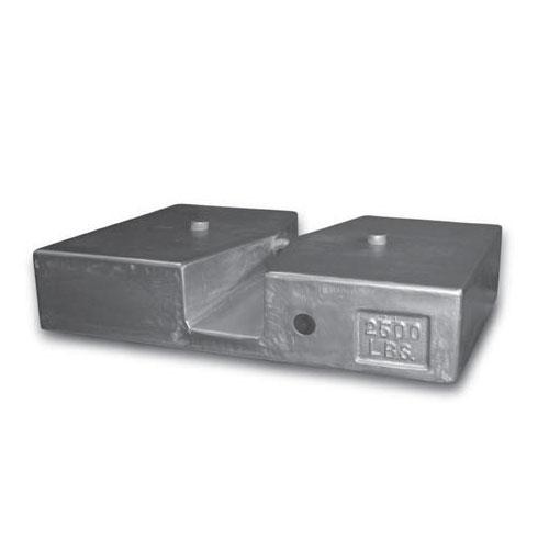 Rice Lake 12860  Class F- Class 6 NIST Avoirdupois Nesting Slab Weights Cast Iron,2500 lb