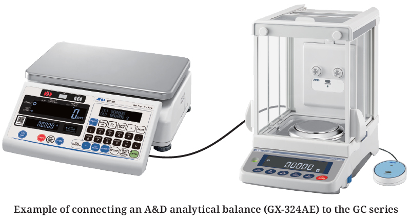 digital connection with an A&D balance/scale