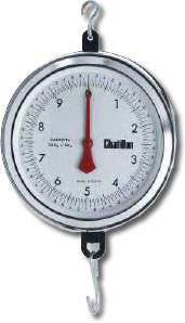 Chatillon 4215DD-X-H Mechanical Hanging 9 inch Scale with Hook, Double Dial, 15 lb x 1/2 oz
