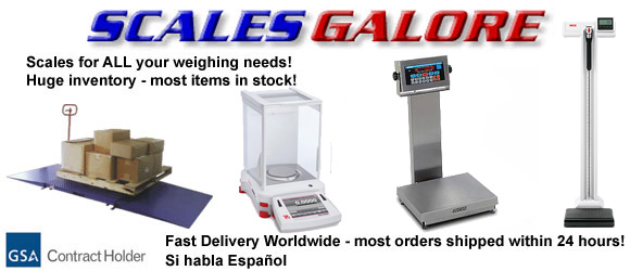 Scales for all your weighing needs - manufacturers such as Acculab, Chatillon, Ametek, Ohaus, Detecto, Tanita, CAS, Imada and more.  Analyticals, digital scales, baby scales, medical scales, kitchen scales, industrial scales, counting scales, crane scales, portable scales, body fat scales - all at discount prices!