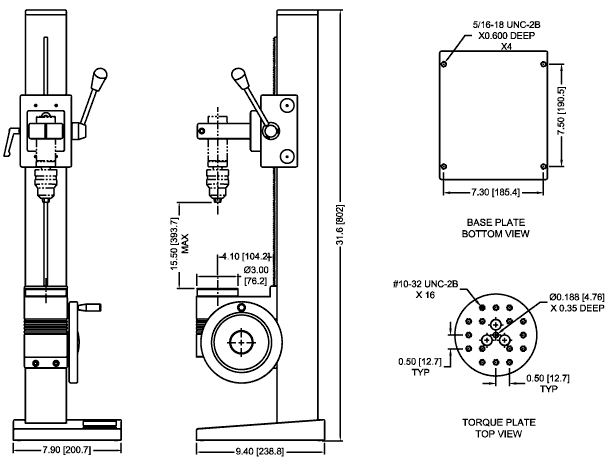 Mark-10 TST Hand Wheel Manual Test Stand