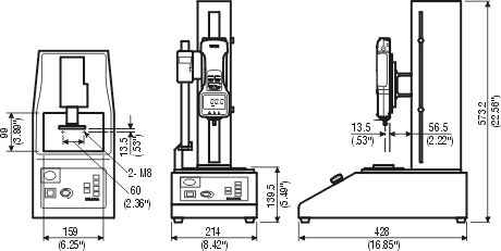Imada MX-110 vertical test stand diagram